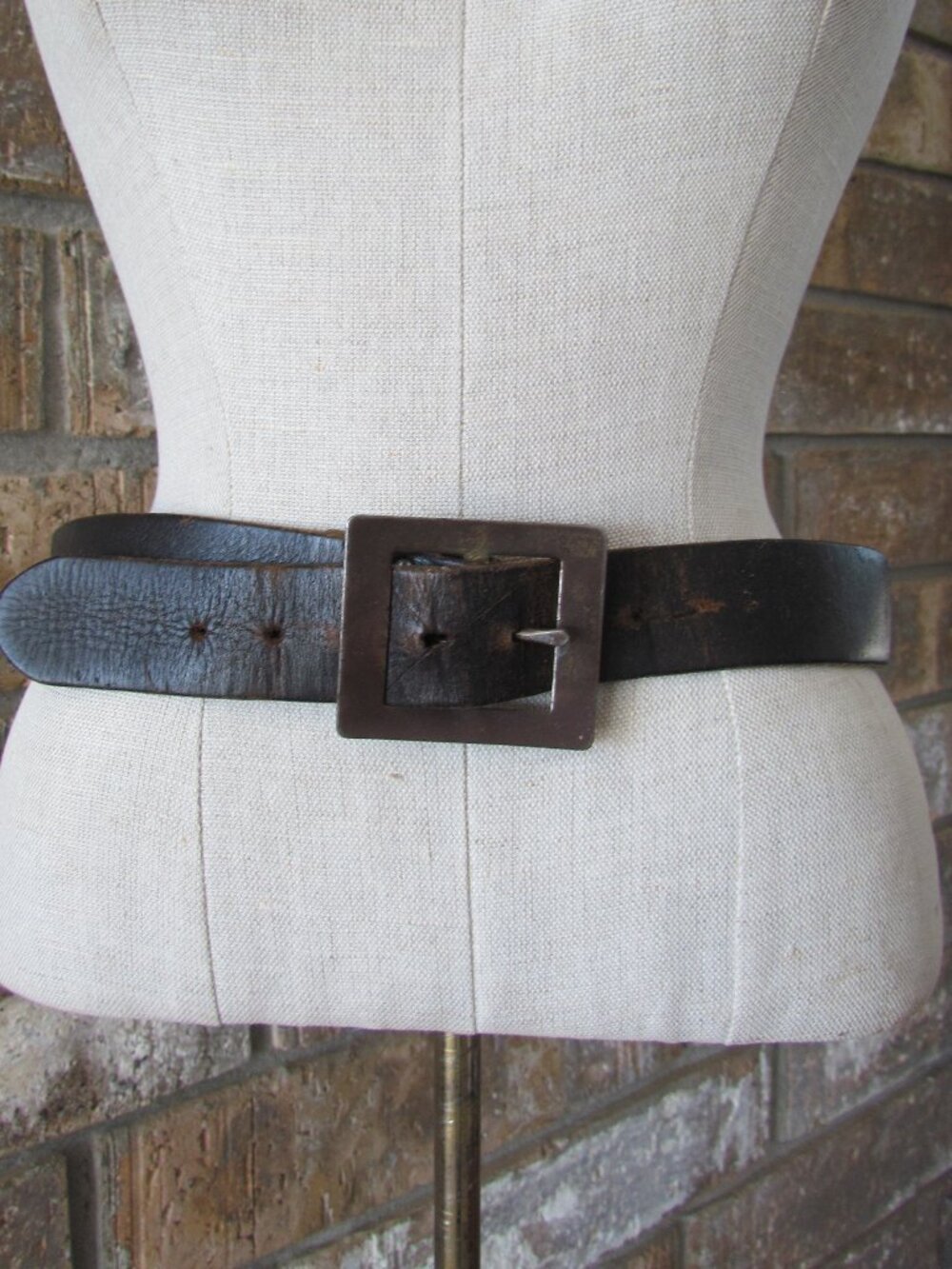 PIRATE COSTUME BELT, SQUARE METAL BUCKLE, S-M, THEATER, HALLOWEEN, PARTY FUN